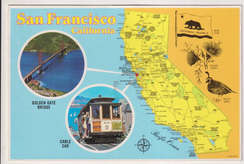San Francisco. California. Franqueado y fechado en sacramento 1992. Destino: madrid