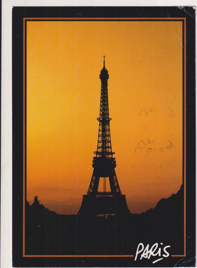 Paris.- Torre Eiffel. Franqueado y fechado en 1990. Destino: Madrid
