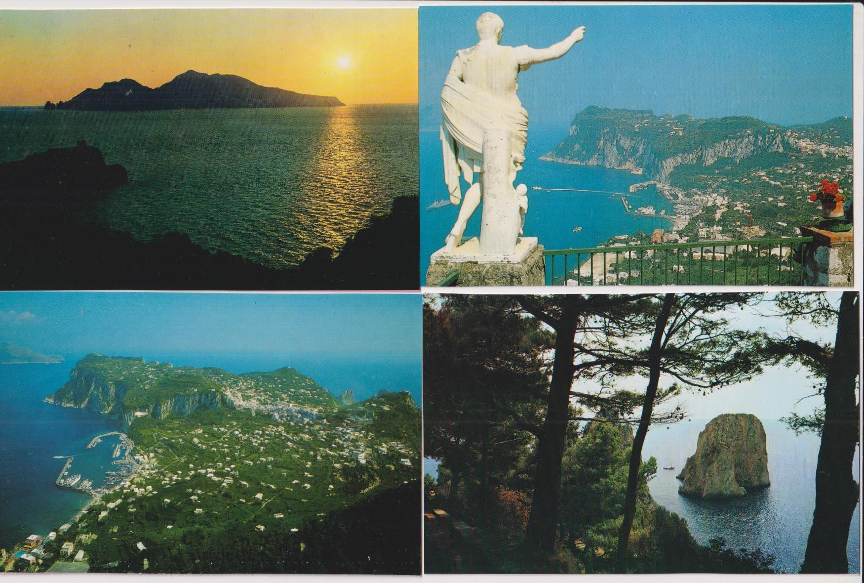 Capri. Lote de 4 Postales. sin circular