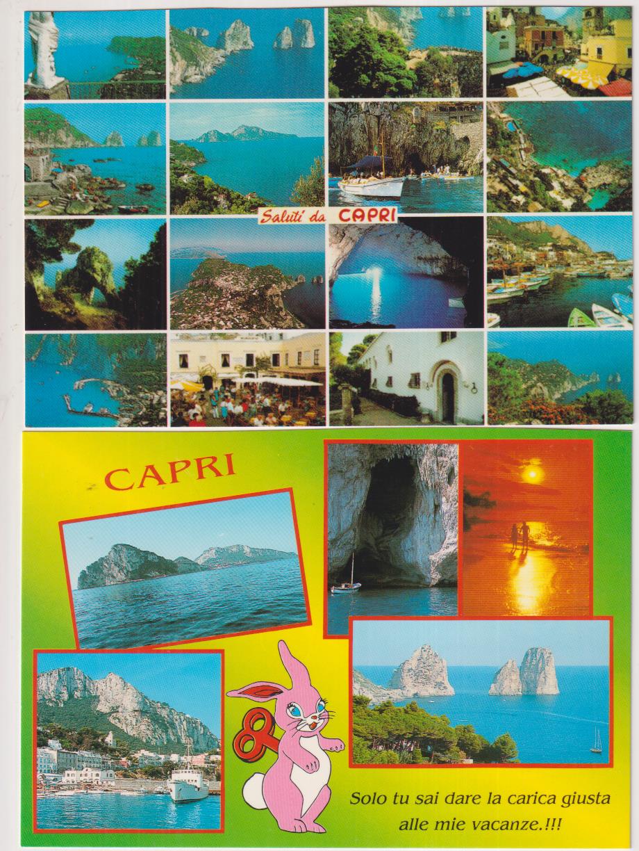 Capri. Lote de 2 postales. sin circular