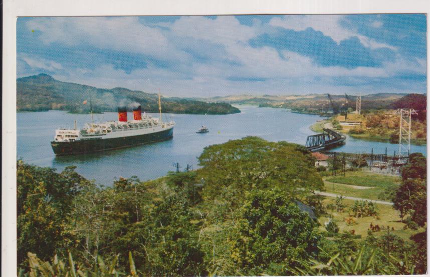 Panamá. Barco en el Canal. Años 50. sin circular