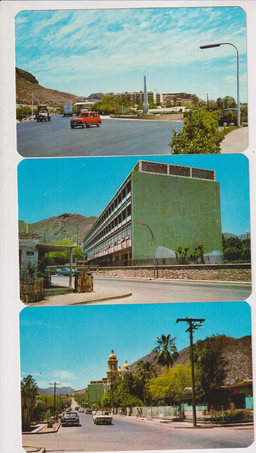 Lote de 3 Postales de México. Guaymas. Sonora. Años 50-60. SIN CIRCULAR