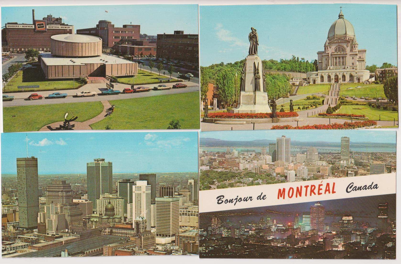 montreal.- lote de 4 postales. sin circular