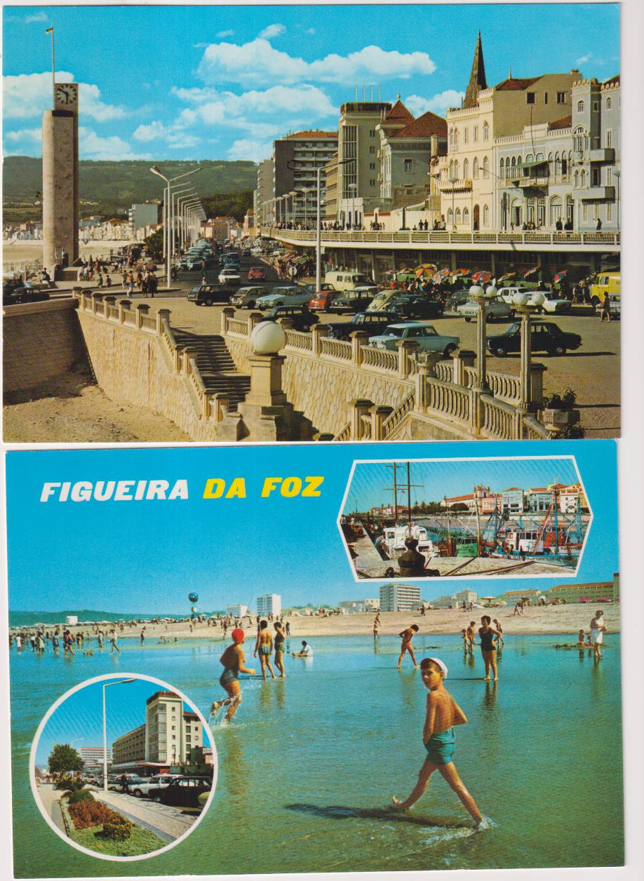 portugal.- lote de 2 postales de figueira da foz. sin circular