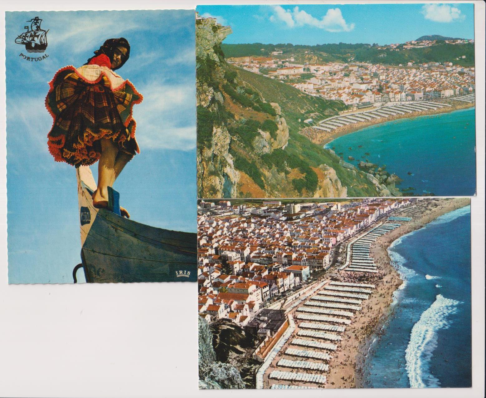 portugal.- lote de 3 postales de nazaré. sin circular