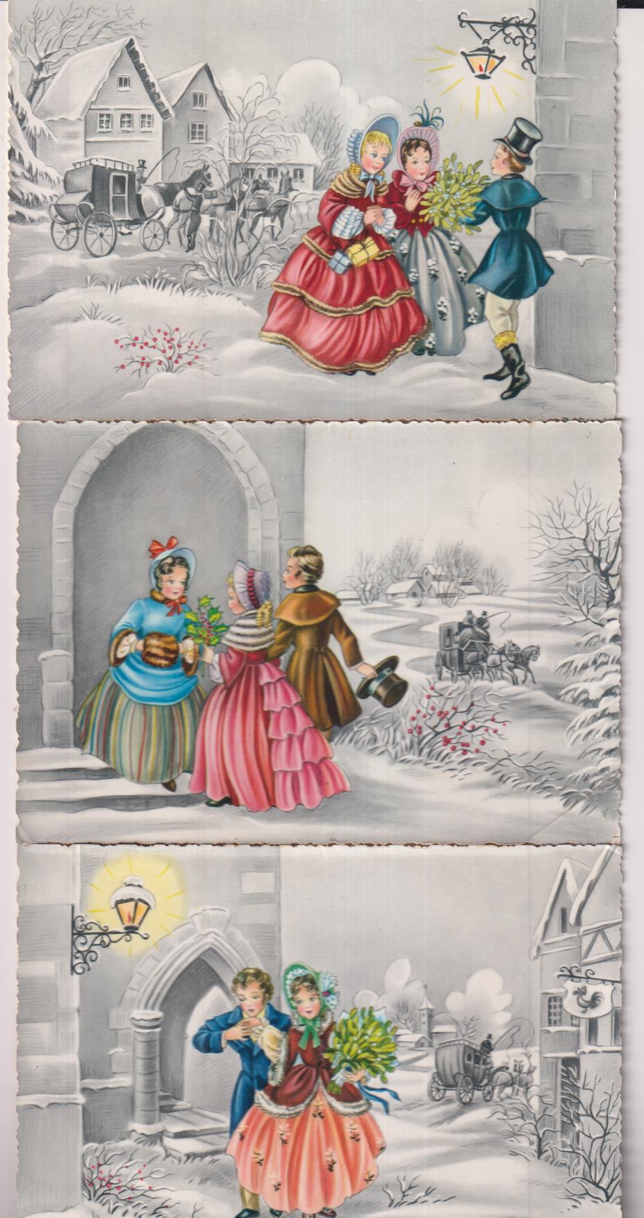 Lote de 3 postales italianas. Cecami. Sin usar