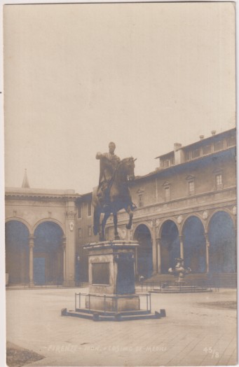 Foto Postal. Florencia. Monumento a Cosimo de medici. Sin usar