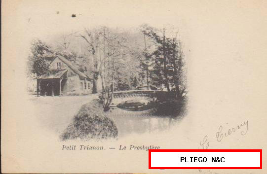 Petit Tranon-Le Presbytere. Franqueado en Paris en 1901