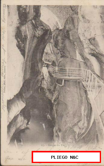 Annecy-Gorges du Fier. Franqueado en Annecy en 1912