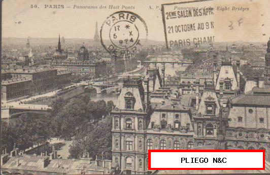 Paris-Panorama des Huits Ponts. Fechado en Paris en 1924