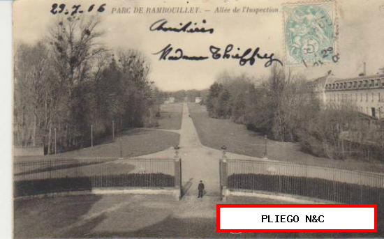 Parc de Rambouillet. Franqueado en 1916
