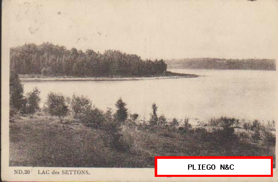 Lac des Settons. la Ponte de L´Ile. Franqueado en Monsanche en 1938