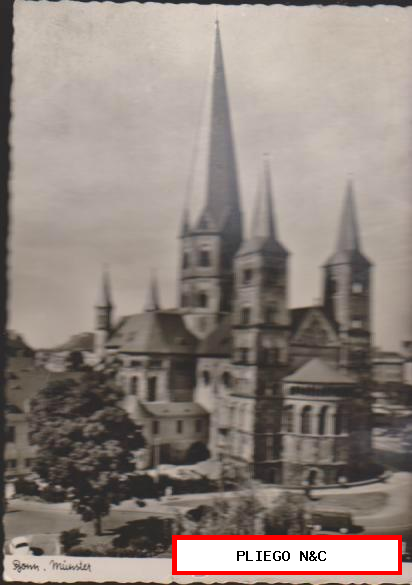 Bonn-Munster. Franqueado y fechado en 1955