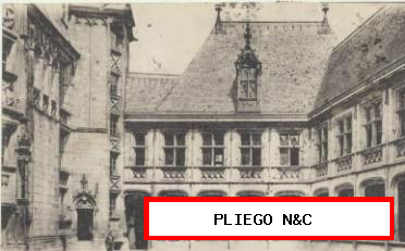 Bourges-Palais Jacques-Coeur. Franqueado y fechado en 1918