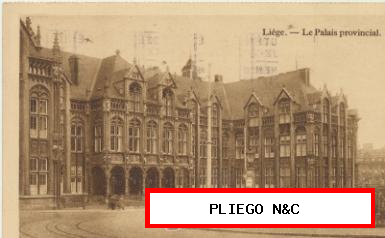 Liege-L Franqueado y fechado en 1933. e Palais provincial
