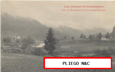 Le Brouillard sur les hautes Vosges. Franqueado y fechado en 1906