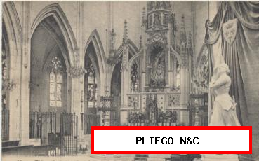 Cléry-Intérieur de la Basilique. Franqueado y fechado en 1932