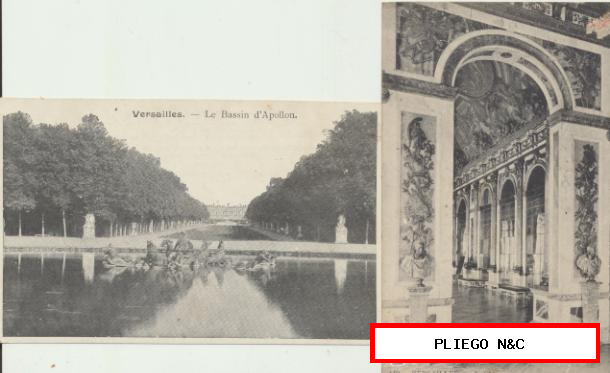 Versailles-Lote de 2 postales