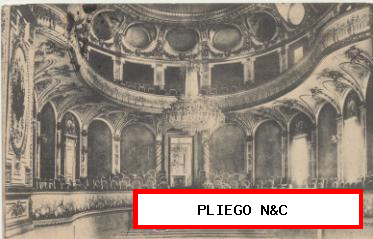 Palais de Fontainebleau. Salle du Theatre. Franqueado y fechado en 1912