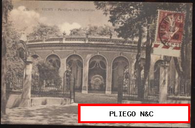 Vichy-Pavillon des Celestius. Franqueado y fechado en 1930