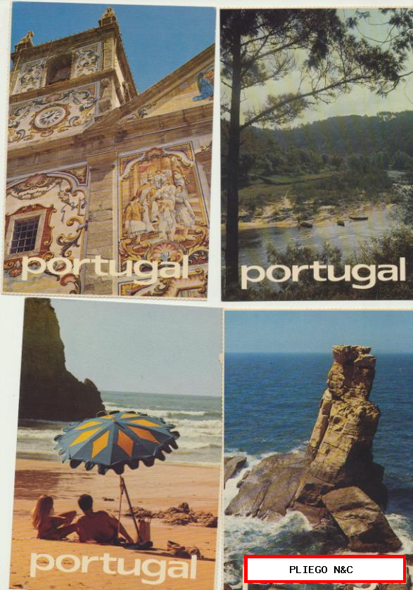Portugal-Lote de 4 postales