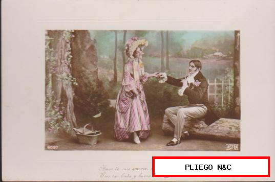 Postal Romántica. Fechada en Carmona en 1911