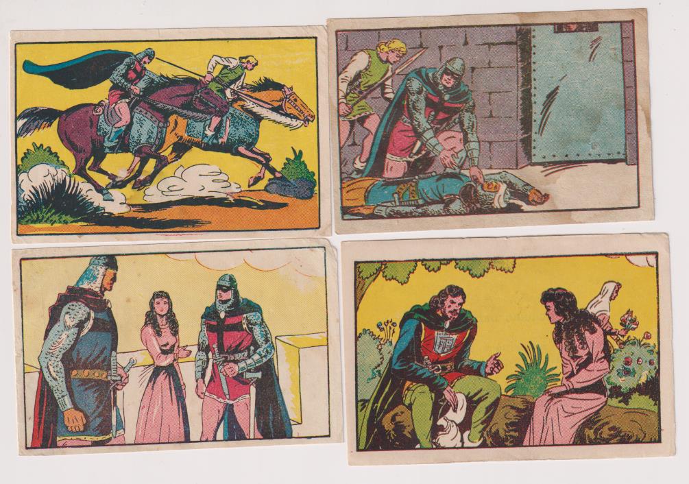 El Guerrero del Antifaz.Serie 4ª.Lote de 4 cromos: 10, 13, 19 y 28