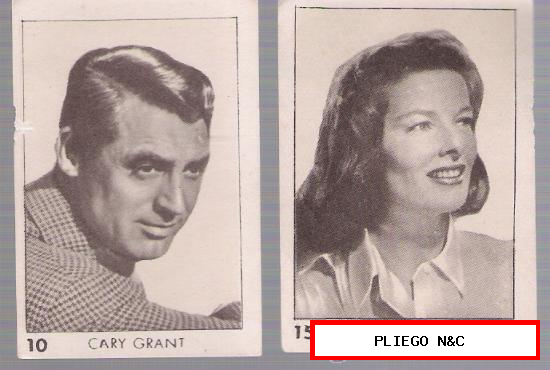 Artistas Seleccionados de Cine. Ferca 1953. Lote de 2 cromos: 10 y 153