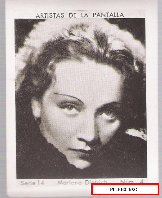 Álbum Cupón Peninsular. 1932. Artistas de la Pantalla Serie 14. Nº 4