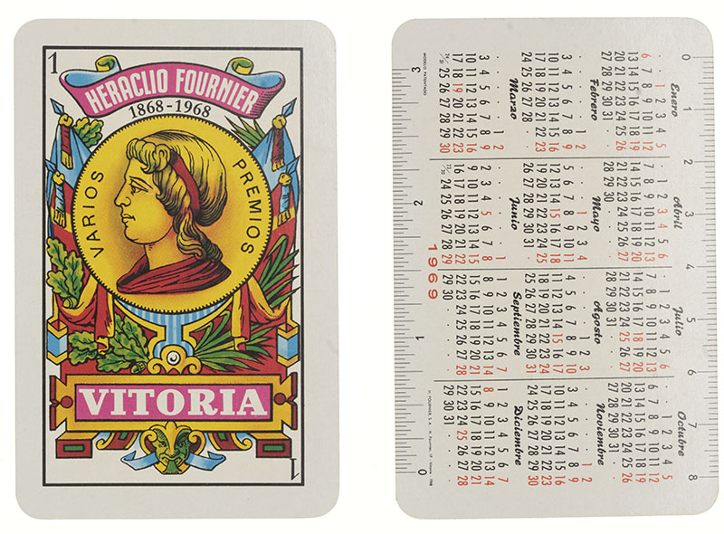 Calendario Fournier As de Oros. Centenario 1868-1968