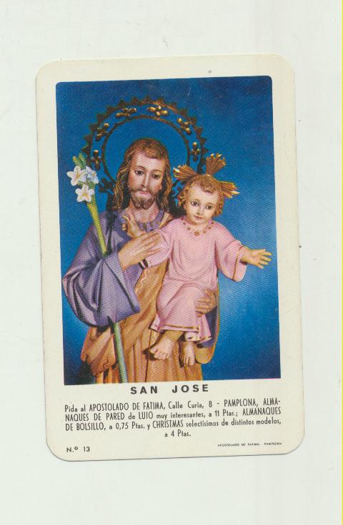 Calendario Fournier. San José 1965
