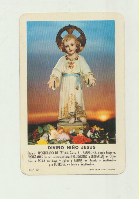 Calendario Fournier. Divino Niño Jesús 10 1963