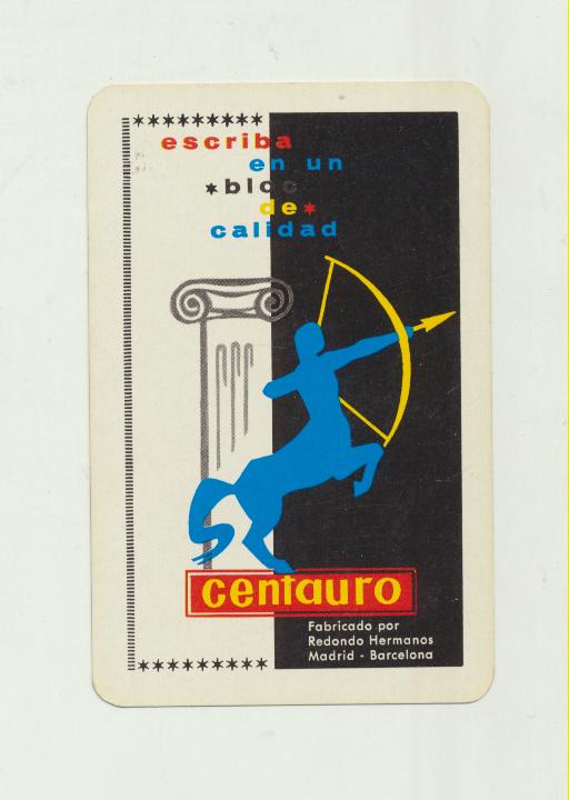 Calendario Fournier. Centauro 1967