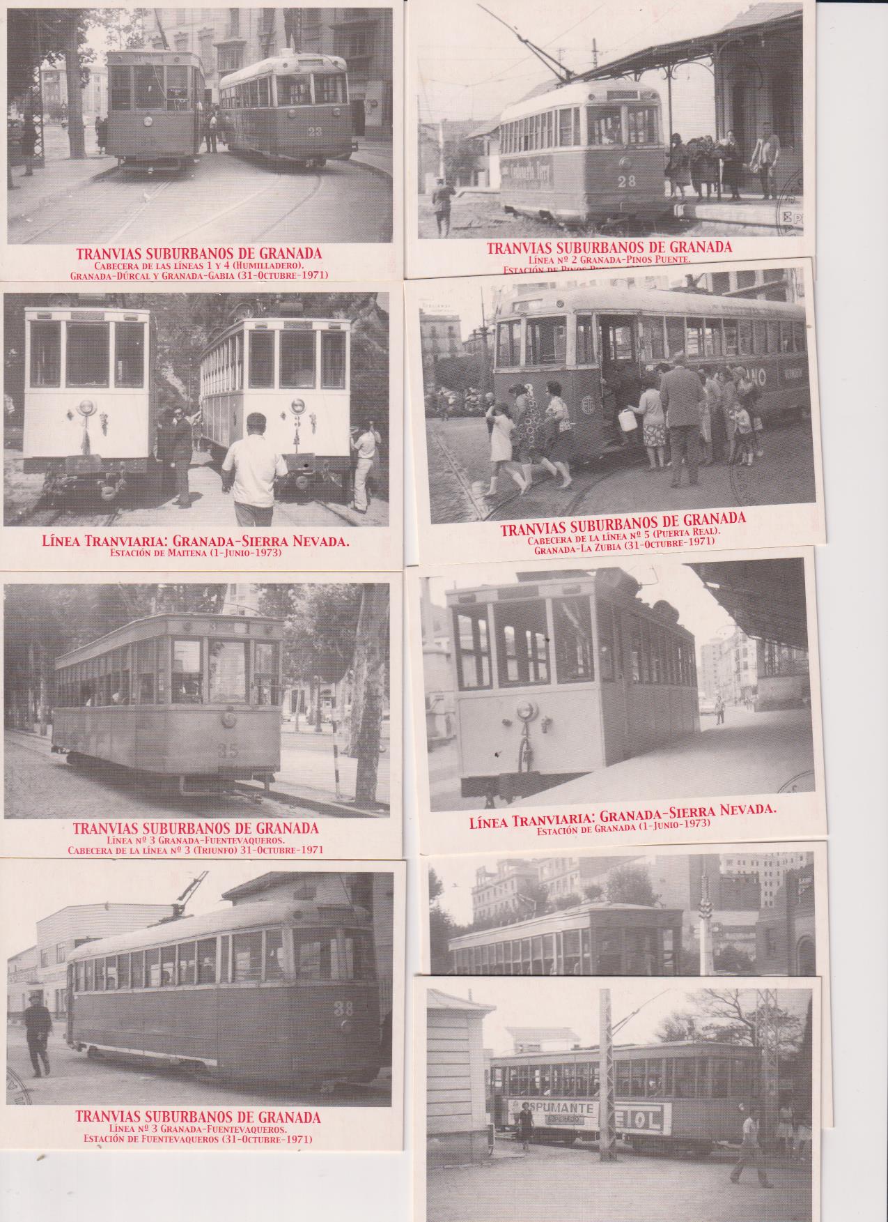 Tramvías Suburbanos de Granada. Serie de 9 Calendarios 2003. SIN USAR