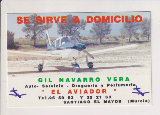 Calendario para 1990. El Aviador. Auto-Servicio. Droguería y perfumería