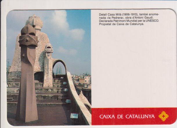 Calendario para 1991. Caixa de Catalunya. Detalle de Casa Mila (A. Gaudí)