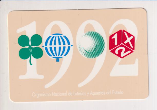 Calendario 1992. Organismo Nacional de Loterías y Apuestas del Estado