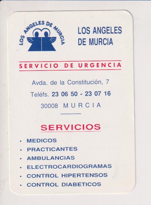 Calendario Los ángeles de Murcia 1992