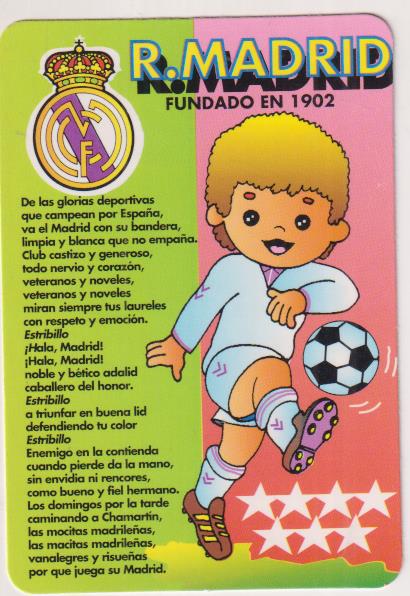Calendario 1995. R. madrid. Eléctrica de la jara. Algeciras
