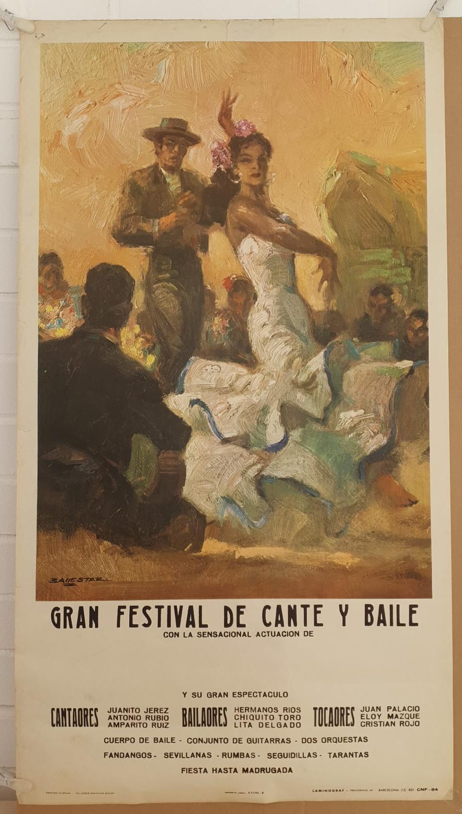 Cartel (97x53) Gran Festival de Cante y Baile, 1984