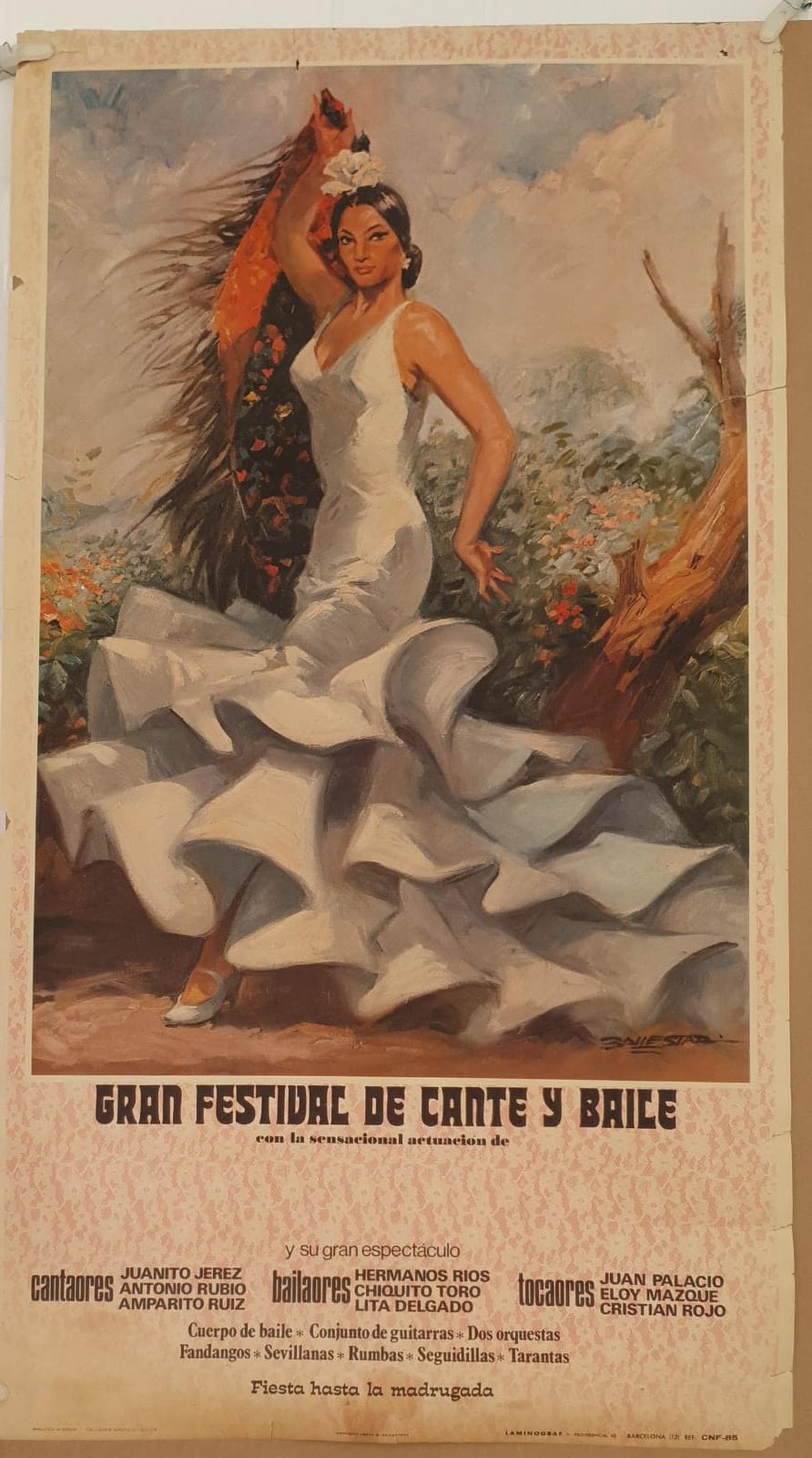 Cartel (97x53) Gran Festival de Cante y Baile, 1985