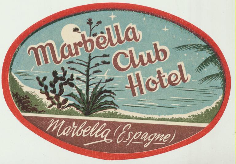 Etiqueta. Marbella Club Hotel. Marbella