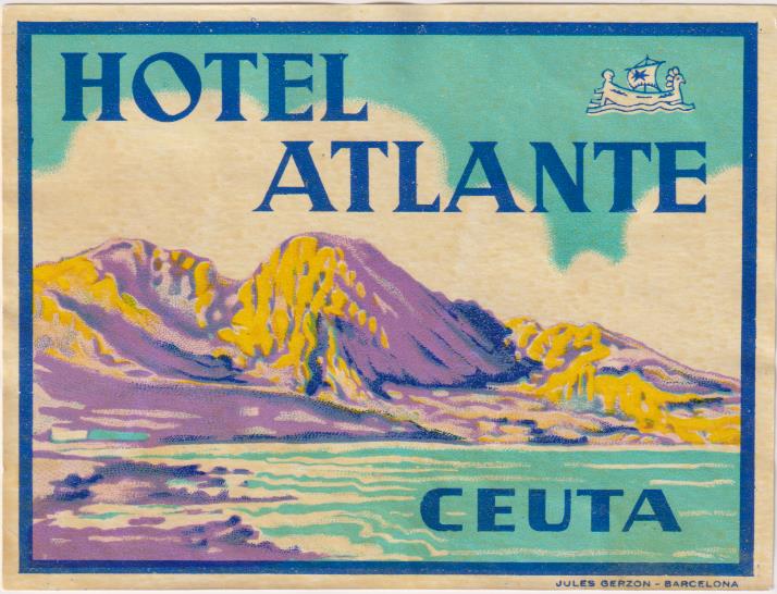 Etiqueta. Hotel Atlante Ceuta