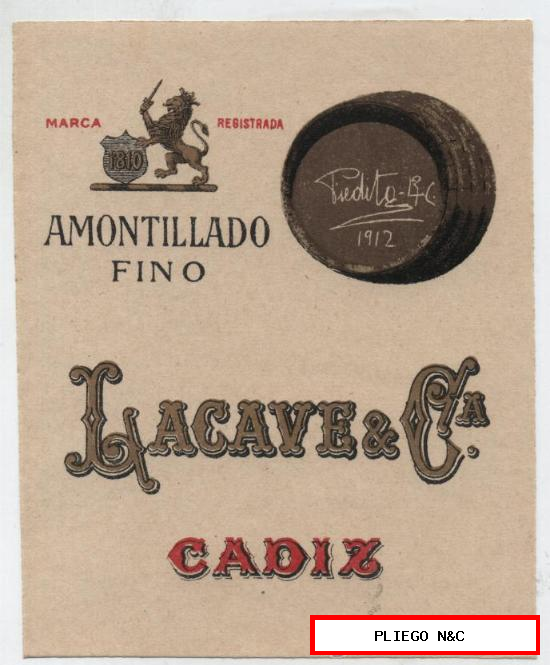 Amontillado Fino. Lacave & Ca. Cádiz