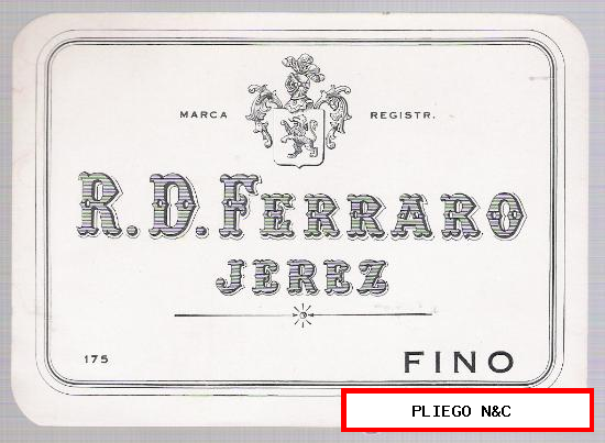 R. D. Ferraro. Fino. Jerez