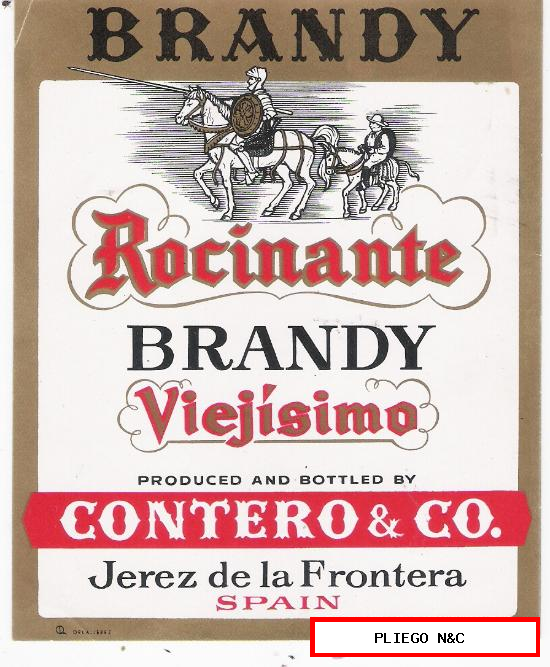 Brandy Rocinante. Contero. Jerez