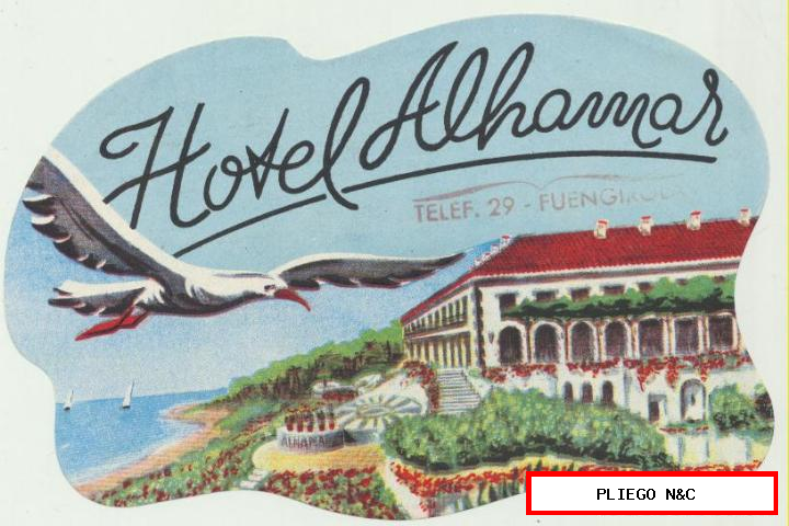 etiqueta hotel alhamar. Fuengirola