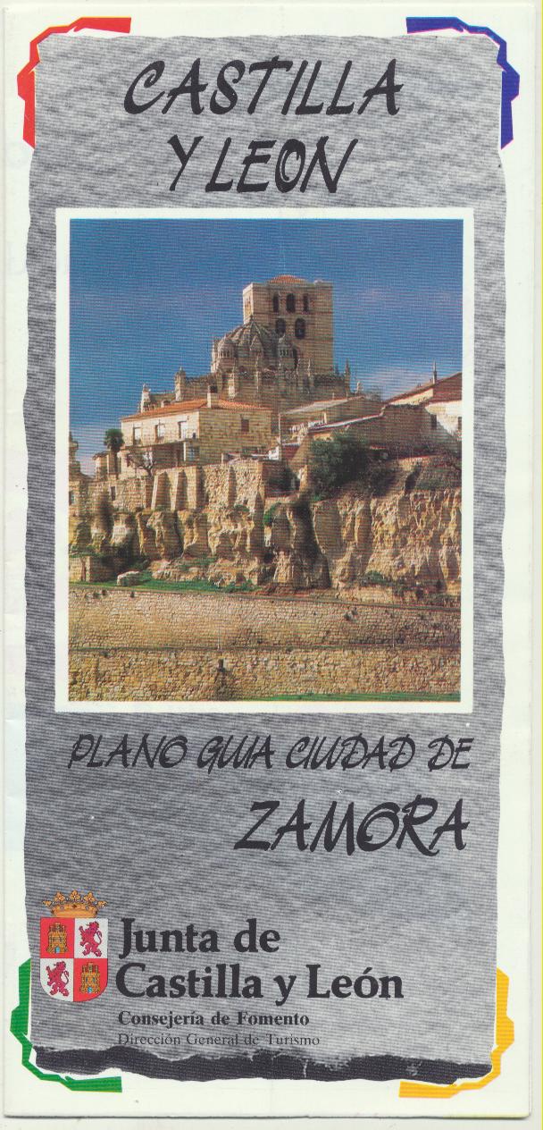 Folleto. Plano Guía Ciudad de Zamora. 8 páginas