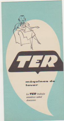 Ter. Maquinas de lavar. Publicidad de 1957