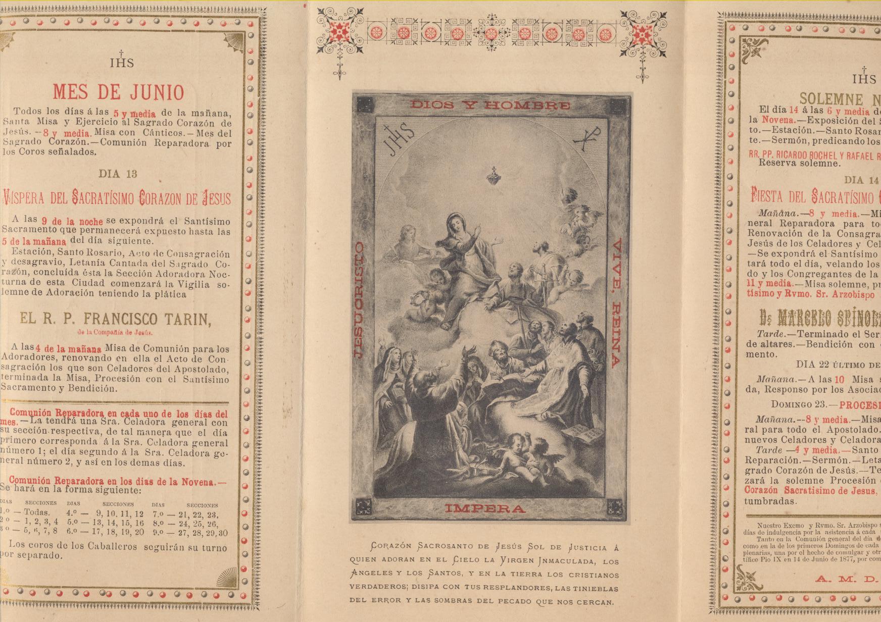 Jesucristo Dios y Hombre. Tríptico (22x12,5) Sevilla 1901
